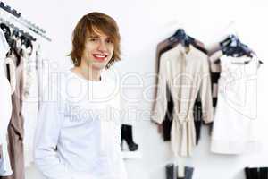 Young man doing shopping