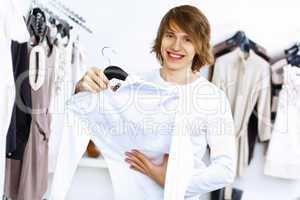 Young man doing shopping