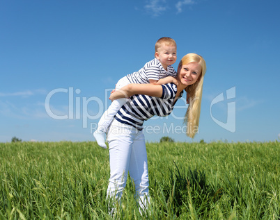 mother with her child outdoor