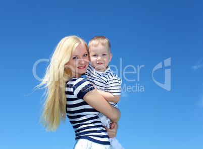 mother with her child outdoor