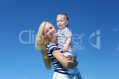 mother with her child outdoor