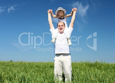 father with his child outdoor