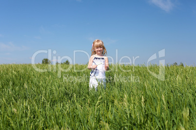 little girl outdoors