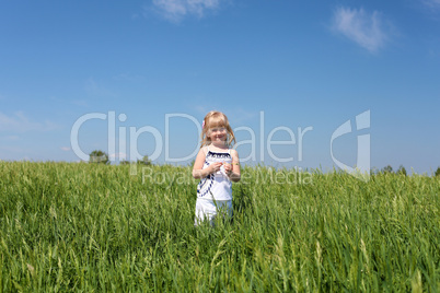 little girl outdoors