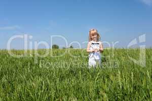 little girl outdoors