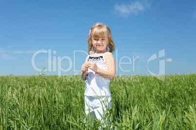 little girl outdoors