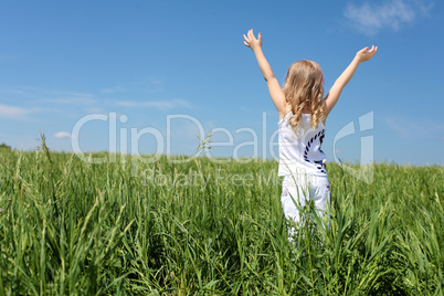 little girl outdoors