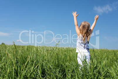 little girl outdoors