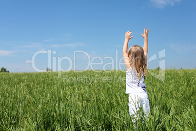 little girl outdoors