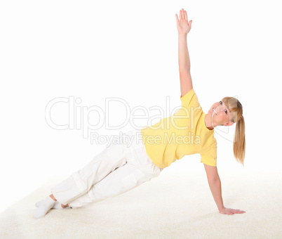 young woman doing yoga