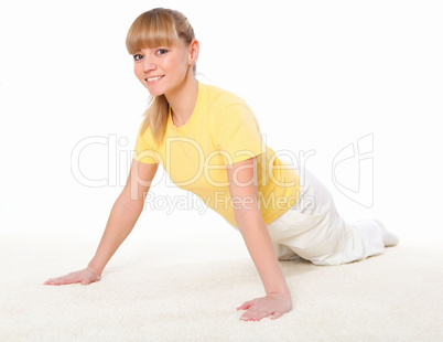 young woman doing yoga