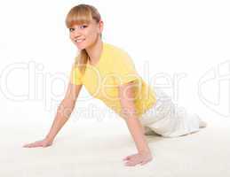 young woman doing yoga