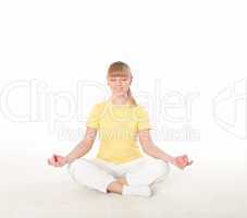 young woman doing yoga