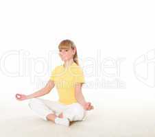 young woman doing yoga