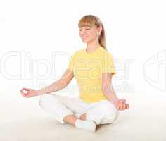 young woman doing yoga