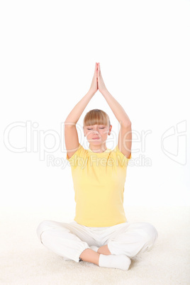 young woman doing yoga