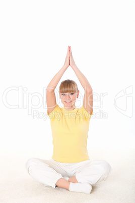 young woman doing yoga