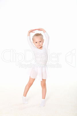 little girl doing gymnastics