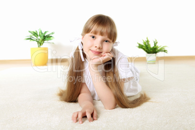 little girl in studio