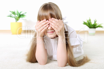 little girl in studio