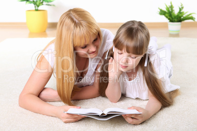 mother with daughter in studio