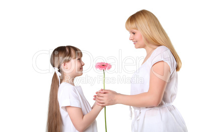 mother with daughter in studio mother with daughter in studio
