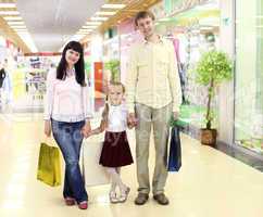 Young family doing shopping