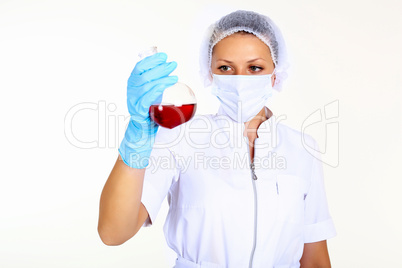 Female scientist in a chemistry laboratory