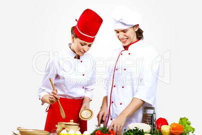 Portrait of a young cook in uniform