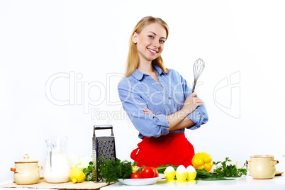 Woman cooking fresh meal at home