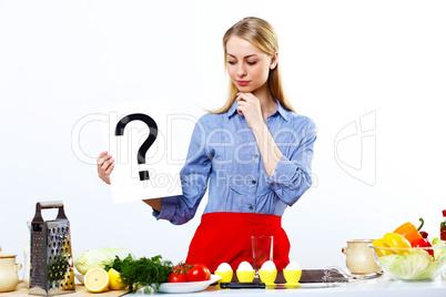 Woman cooking fresh meal at home