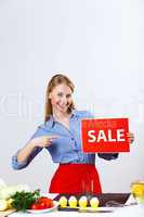 Woman cooking fresh meal at home