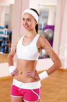 Young woman doing sport in gym