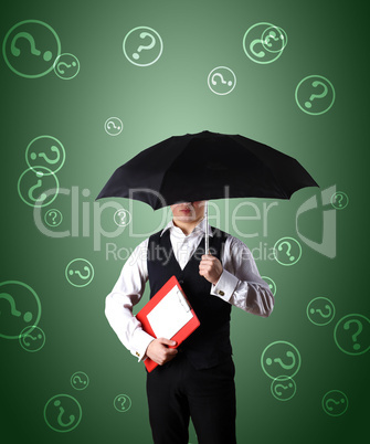 Businessman and weather