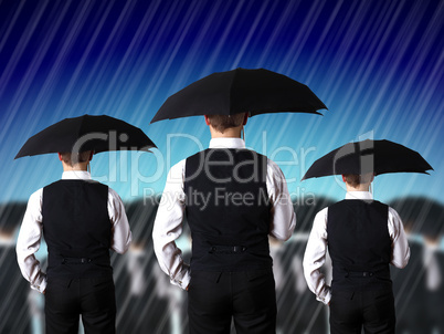 Businessman and weather