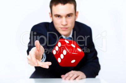 Dice as symbol of risk and luck