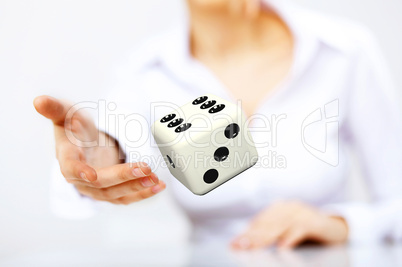 Dice as symbol of risk and luck