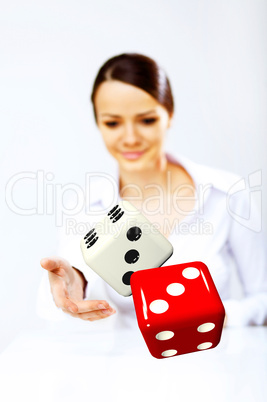 Dice as symbol of risk and luck