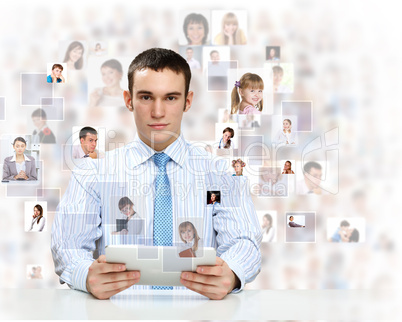 Businessman making presentation