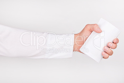 Hand with Business Card