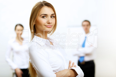 Portrait of a business woman in office Portrait of a business woman in office