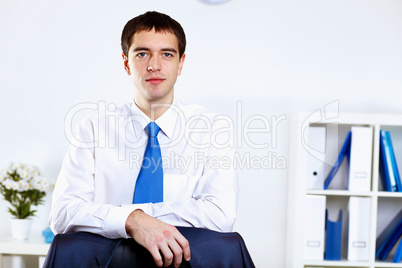 Young businessman in office