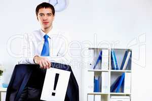 Young businessman in office