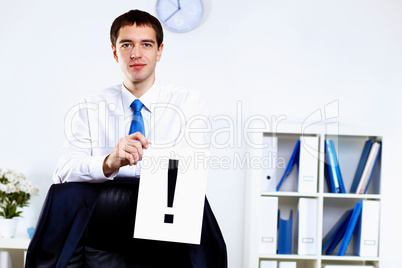 Young businessman in office