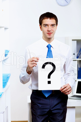 Young businessman in office