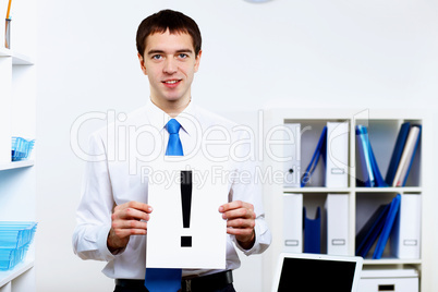 Young businessman in office