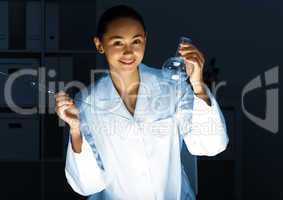 Young chemist working in laboratory