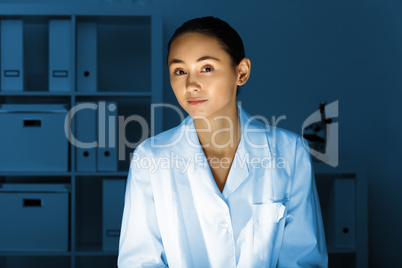 Young chemist working in laboratory