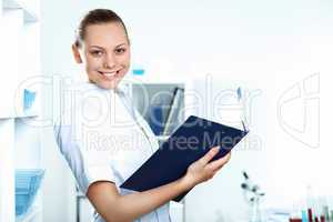 Young doctor in white uniform