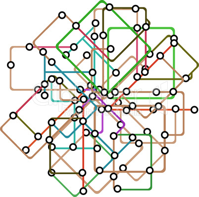 abstract background of a subway map